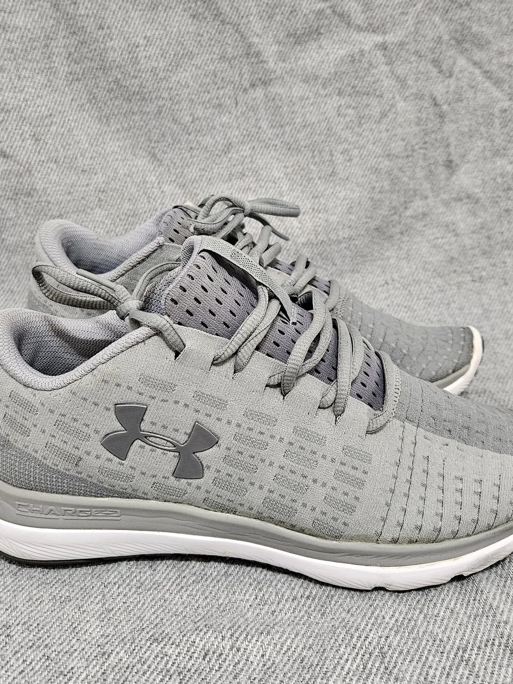 Under Armour Threadborne Slingflex Overcast Grey Athletic Shoes Women's Size 8.5